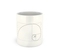 Sequência de Fibonacci Proporção Áurea, Número De Ouro | Caneca de porcelana