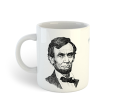 Abraham Lincoln 16º POTUS | Caneca de porcelana