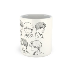 BTS - Desenho dos membros | Caneca De Porcelana - comprar online