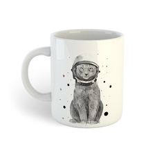 Gato espacial - Não coloque limites em seus sonhos. Coloque fé | Caneca De Porcelana