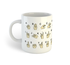 LIBRAS - Alfabeto manual | Caneca De Porcelana - comprar online