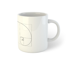 Sequência de Fibonacci Proporção Áurea, Número De Ouro | Caneca de porcelana - comprar online