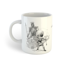 Davi e Golias, a batalha é do Senhor | Caneca de porcelana