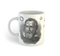 Galileu Galilei, matemático, físico, astrônomo e filósofo | Caneca de porcelana