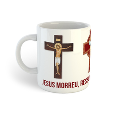 Ícone Jesus morreu, ressuscitou e subiu aos Céus | Caneca de porcelana