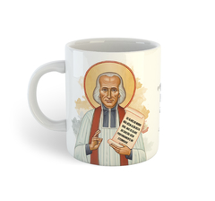 Ícone São João Maria Vianney, o Cura d'Ars | Caneca de porcelana