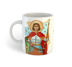 Ícone Santa Joana d'Arc | Caneca de porcelana