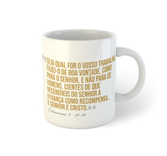 Ícone São José Operário, Colossenses 3,23-24 | Caneca de porcelana - comprar online