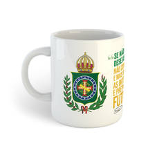 Imperador Dom Pedro II e Brasão do Império do Brasil | Caneca de porcelana - comprar online