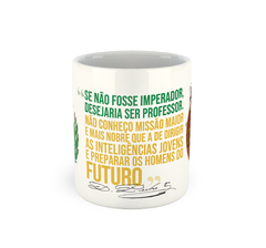 Imperador Dom Pedro II e Brasão do Império do Brasil | Caneca de porcelana na internet