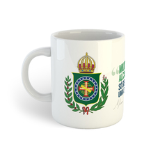 Imperatriz Maria Leopoldina e Brasão do Império do Brasil | Caneca de porcelana na internet