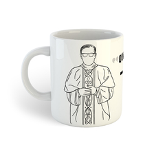 São Josemaría Escrivá de Balaguer lineart | Caneca de porcelana