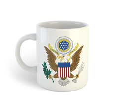 Grande Selo dos Estados Unidos | Great Seal of the United States | Caneca de porcelana