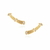 Brinco Earcuff Navete Dourado Ponto de Luz