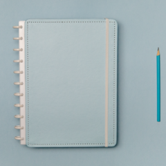 Caderno Inteligente Grande Azul Pastel