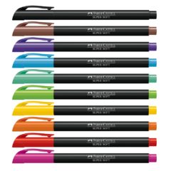 Caneta Brush SuperSoft Faber-Castell C/ 10 Cores na internet