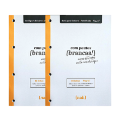 Dupla Blocos Nalí P/ Fichário Linhas Brancas A4 - comprar online