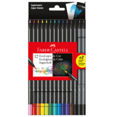 EcoLápis de Cor SuperSoft Faber-Castell c/ 12 cores