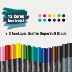 EcoLápis de Cor SuperSoft Faber-Castell c/ 12 cores - comprar online