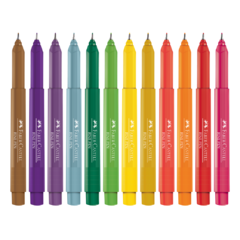 Caneta Fine Pen Colors Faber-Castell c/ 12 Cores - comprar online