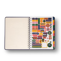 Planner Permanente Wire-O Jardim Semanal Notas A5 Xadrez Em Linhas - comprar online