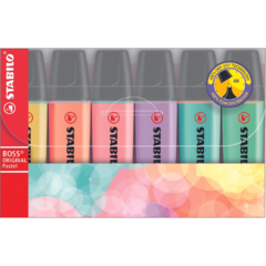 Kit Marca-Texto Stabilo BOSS Pastel