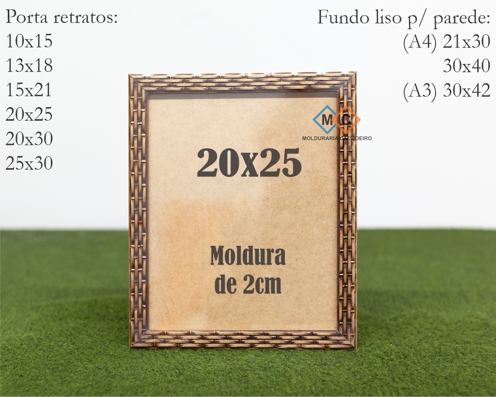 Porta Retrato de Papel c/ Moldura Personalizada 15x21
