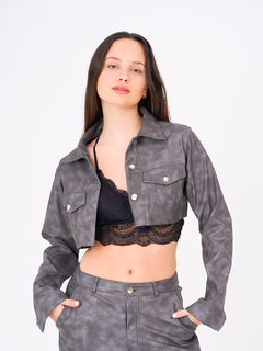 Campera Engomada Crop