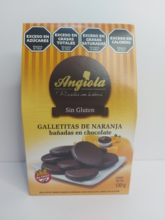 Galletitas de naranja bañadas Angiola SIN TACC