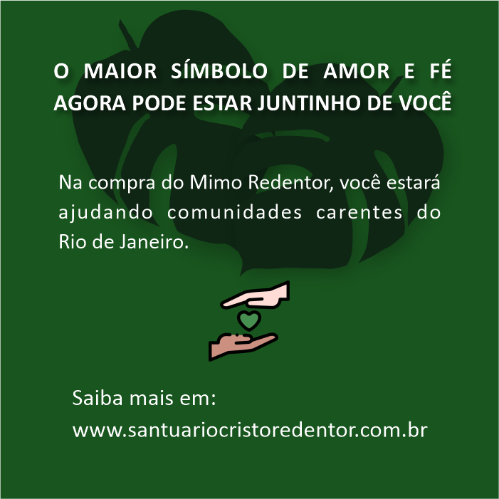 Banner de Mimo Redentor | Pelúcia oficial do Cristo Redentor