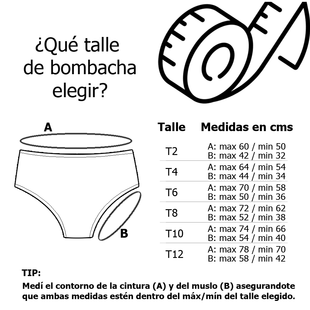 Talle best sale de bombachas