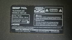 TV USADA SEMP TCL MODELO:55K1US (DEFEITO:TELA)