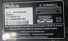 TV USADA PHILCO MODELO:PH32851DG LED (DEFEITO:TELA)