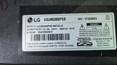 TV USADA SMART LG MODELO:43LM6300PSB (DEFEITO:TELA)