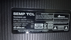 TV USADA SMART SEMP TCL MODELO:55C725 (DEFEITO:TELA)