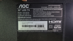 TV USADA AOC MODELO:32S5195/78G (DEFEITO:TELA)