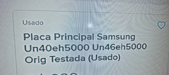 Imagem do TV USADA SAMSUNG MODELO:UN46EH5000 (DEFEITO: NA TELA,TEM IMAGEM,MAS APRESENTA LISTRAS NA TELA)