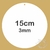 MDFL-Base Circular 15cm c/ furo MDF Branco 3mm (BCB-15)+