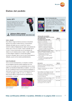 Testo 871 - Cámara termográfica 240 x 180 píxeles, App - ACCURAXY SAS
