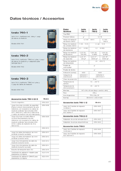Tester 760-1 Multímetro Digital autodetección parámetros TESTO - ACCURAXY SAS