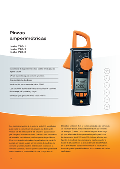 TESTO 770-2 Pinza Amperométrica True Rms medicion Temperatura en internet