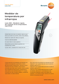 Termómetro por infrarrojos Testo 830-T4 - comprar online