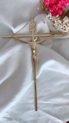 Crucifixo Metal dourado M