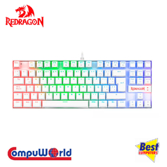 TECLADO MECANICO REDRAGON KUMARA WHITE BLUE SWITCH