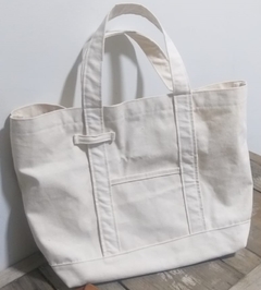 Tote Bag lona de algodão, cor Crua