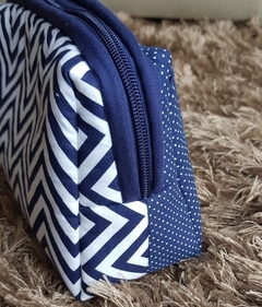 Nécessaire Chevron, Azul - loja online