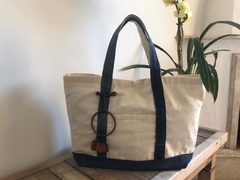 Tote Bag lona com jeans