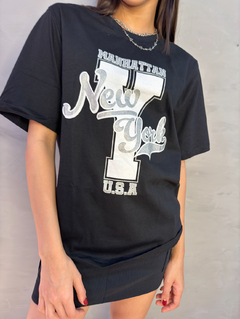 T-Shirt New York preta - 12 ao 18