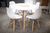 Mesa redonda, 120cm de diámetro, tapa blanca o negra + 4 sillas eames - comprar online