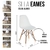 Mesa rectangular eames 1,20, tapa blanca o negra + 4 sillas eames. - Bitcomex